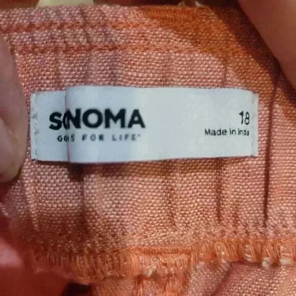 Sonoma Women's Oak Orange Linen Utility Joggers NEW - Picture 6 of 15